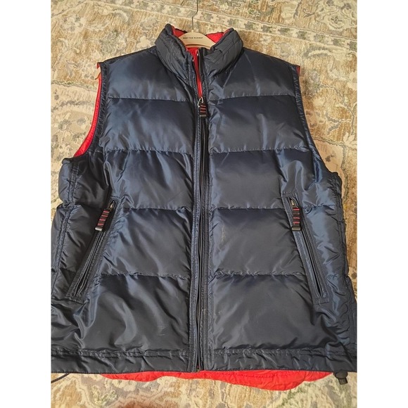 GAP Other - Vintage Gap Mens Puffer Vest Navy Blue Red Reversible Style Down Fill Large 2000